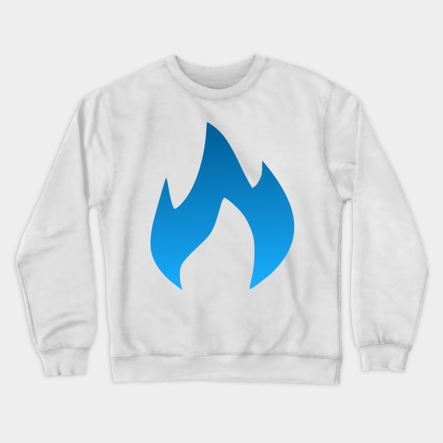 BLUE FLAME Crewneck Sweatshirt by Tees4Chill